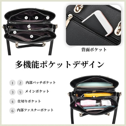 ✨おしゃれなレディース 2WAYショルダーバッグ PUレザー 大容量 トート兼用🍂
